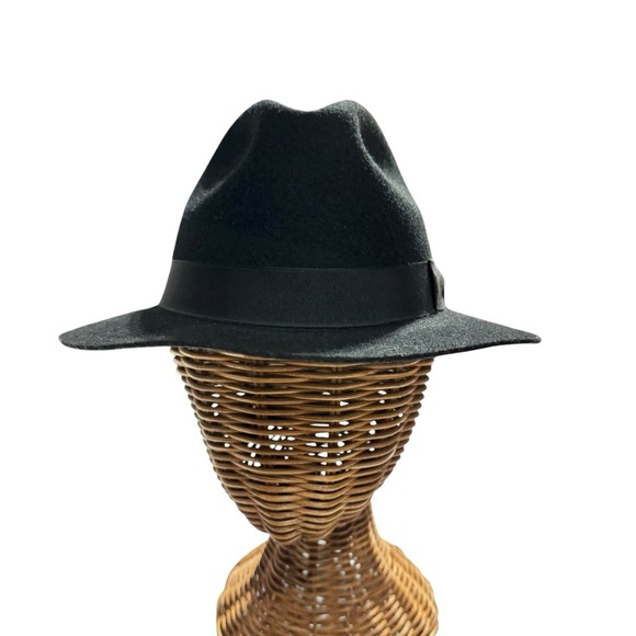 Vintage Black Fedora Hat with Feather Accent – “Created By Charm” Made in USA - Picture 3 of 12